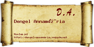 Dengel Annamária névjegykártya